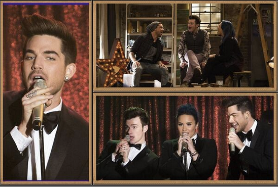 Adam Lambert on Glee wearing Shiang